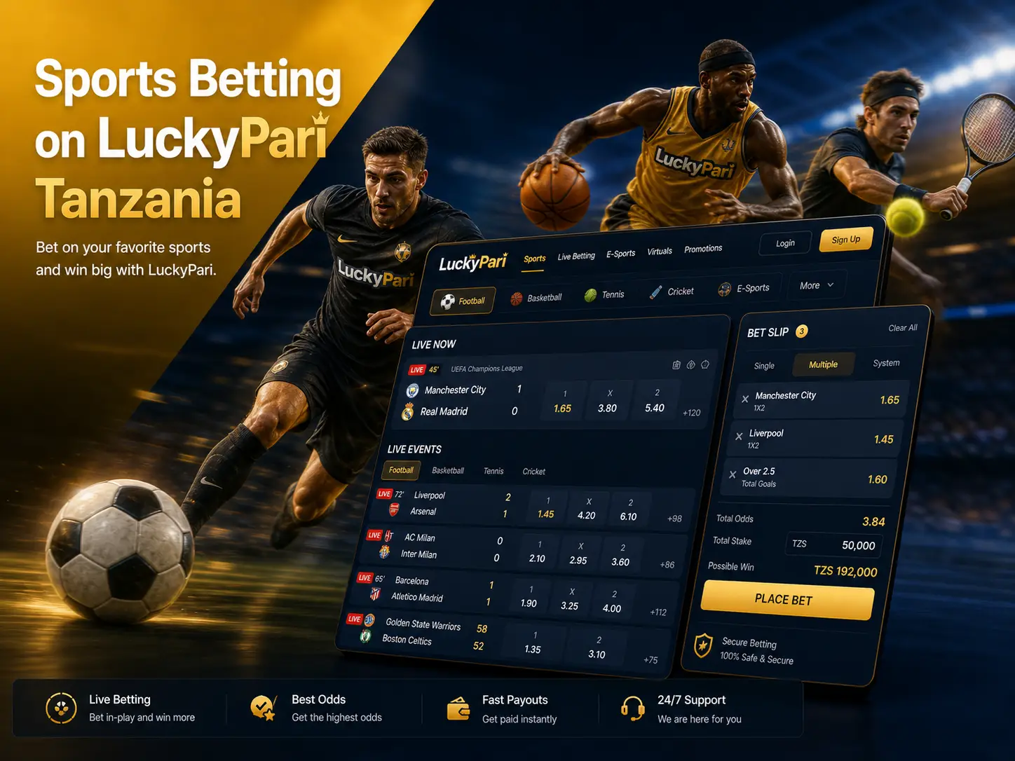 Sports Betting on LuckyPari Tanzania